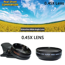 Load image into Gallery viewer, Orsda 4K HD Super 15X Macro Lens for Smartphone Anti-Distortion 0.6X Wide Angle Lens Optical Glass Mobile Phone Camera Lente Kit