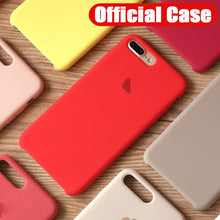 Load image into Gallery viewer, Original Silicone Phone Case For iPhone 7 8 6 6s Plus XR X XS Max Luxury Cases For Apple iPhone 11 Pro Max With Logo Back Cover