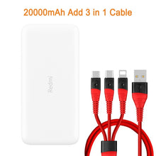 Load image into Gallery viewer, Newest Xiaomi Redmi Original Power Bank 20000mAh 18W Quick Charge 10000mAh Powerbank Fast Charging Portable Charger