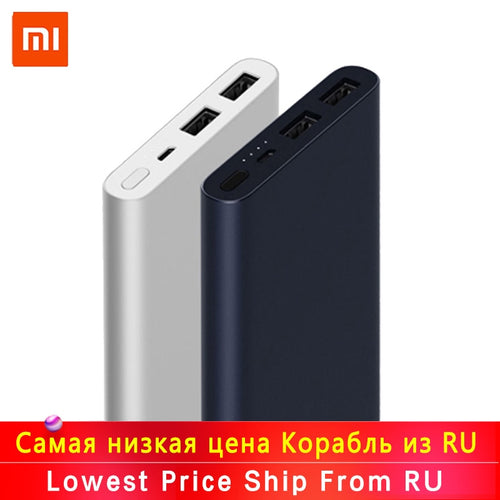New Xiaomi Mi Power Bank 2s 10000 mAh Redmi Power Bank 20000mAh Dual USB Port Quick Charge Powerbank Ultra-thin External Battery