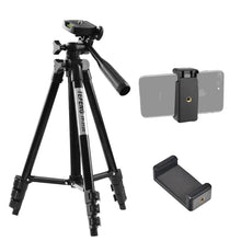 Load image into Gallery viewer, Mini Protable Tripod Lightweight Aluminium Travel Stand Tripod For iPhone Cellphone Action Camera with Phone Clip Accessories