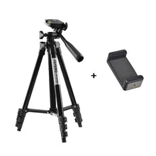 Load image into Gallery viewer, Mini Protable Tripod Lightweight Aluminium Travel Stand Tripod For iPhone Cellphone Action Camera with Phone Clip Accessories