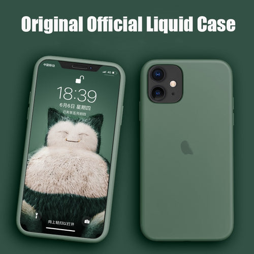 Original Official Silicone Case For iPhone 11 Back LOGO Cover For Apple iPhone XR X XS MAX 6 6S 8 7 Plus 11 Pro Max Case