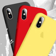 Load image into Gallery viewer, Original Silicone Phone Case For iPhone 6 6s 7 8 Plus X XS Max XR Back LOGO Cover For iPhone 11 Pro Case 11Pro Max New 2019