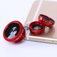 Load image into Gallery viewer, Mobile Phone Camera Lens Kit Fish Eye Lens + 3 in1 Macro Lens&amp; Super Wide Angle Lens