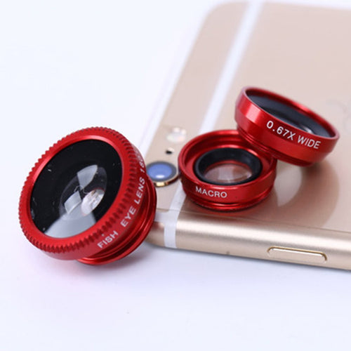 Mobile Phone Camera Lens Kit Fish Eye Lens + 3 in1 Macro Lens& Super Wide Angle Lens