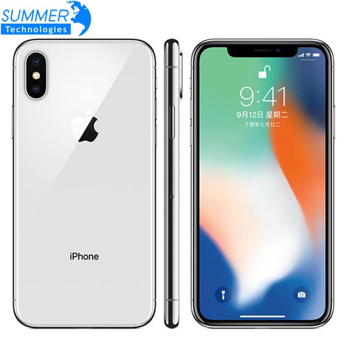 Original Unlocked Apple iPhone X Hexa Core Mobile Phone 256GB/64GB ROM 3GB RAM Dual Rear Camera 12MP 5.8