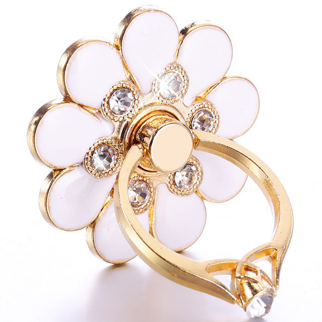 Universal 360 Rotating cute Cartoon Rhinestone Cellphone Accessories Finger Ring Stent Mobile phone holder stand for iphone phon