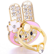 Load image into Gallery viewer, Universal 360 Rotating cute Cartoon Rhinestone Cellphone Accessories Finger Ring Stent Mobile phone holder stand for iphone phon