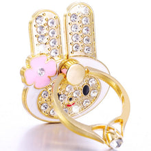 Load image into Gallery viewer, Universal 360 Rotating cute Cartoon Rhinestone Cellphone Accessories Finger Ring Stent Mobile phone holder stand for iphone phon