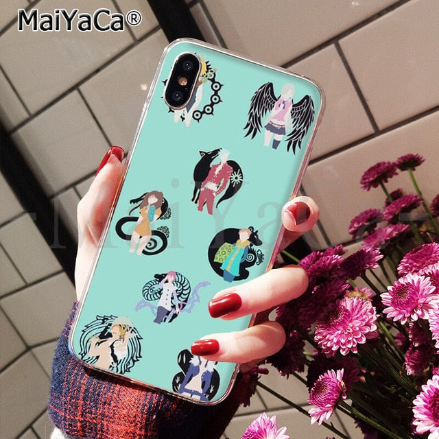 MaiYaCa The Seven Deadly Sins Colorful Cute Phone Accessories Case for Apple iPhone 8 7 6 6S Plus X XS MAX 5 5S SE XR Cellphones