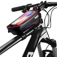 Load image into Gallery viewer, WILDMAN MTB Bike Bag 6.2&quot; Touchscreen Bicycle Front Frame Cellphone Bag Cycling Rainproof Top Tube Bag Anti Pressure Accessories