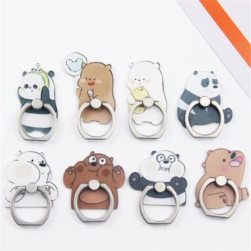UVR Moblile Phone holder stand Finger Ring Accessories Cute Bear Panda for iphone 8 XS X 7 plus CellPhone Universal